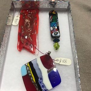 3 pc Italian crystal pendants! Beautiful !!